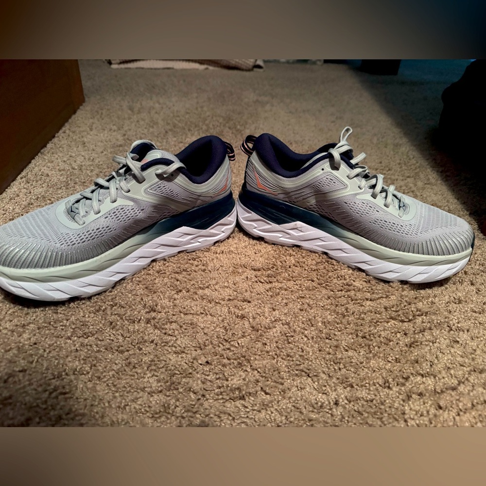 Women’s Hoka Bondi 7 shoes. Size 8 wide.